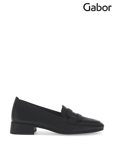 Gabor Great Leather Black Shoes (W48694) | £95
