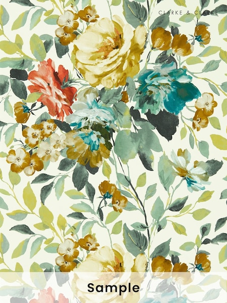 Clarke & Clarke Antique Bloom Exotica 2 A4 Wallpaper Sample (W48696) | £1