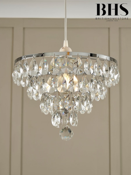 BHS Chrome Elsa Easyfit Ceiling Light (W48698) | £60