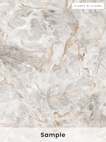 Clarke & Clarke Marble Banner Calcatta Expressions Performance A4 Wallpaper Sample (W48707) | £1