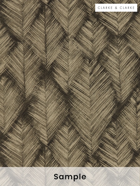 Clarke & Clarke Charcoal Gilver Folius Expressions Performance A4 Wallpaper Sample (W48713) | £1