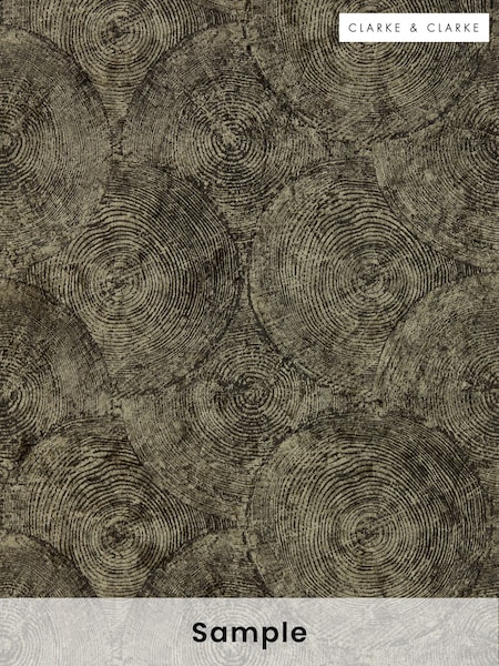 Clarke & Clarke Charcoal Gilver Silvan Expressions Performance A4 Wallpaper Sample (W48728) | £1