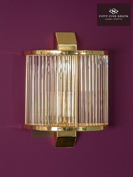 Fifty Five South Gold Salasco Wall Light with Shade (W48760) | £150
