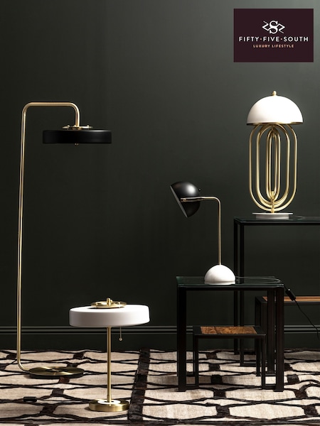 Fifty Five South Black Rogano Floor Lamp (W48769) | £300