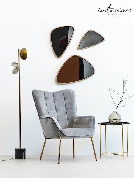 Interiors by Premier Gold Revive 2 Bulb Metal Floor Lamp (W48770) | £265