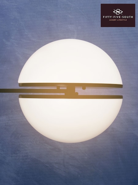 Fifty Five South Matte Black Abira Ball Wall Light (W48775) | £200