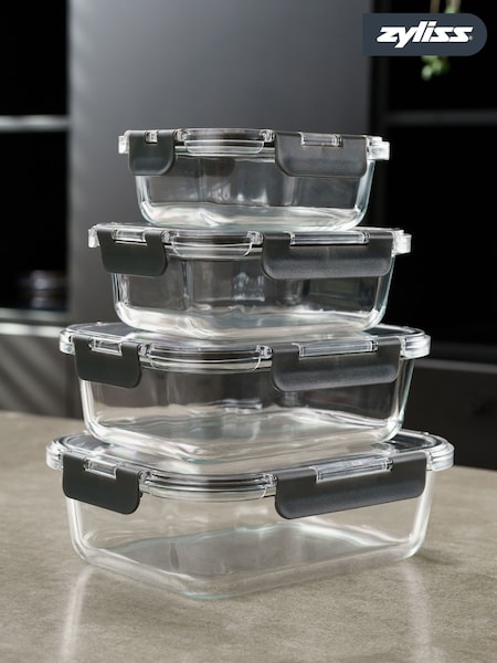 Zyliss 4 Piece Clear Glass Storage Container Set (W48783) | £45