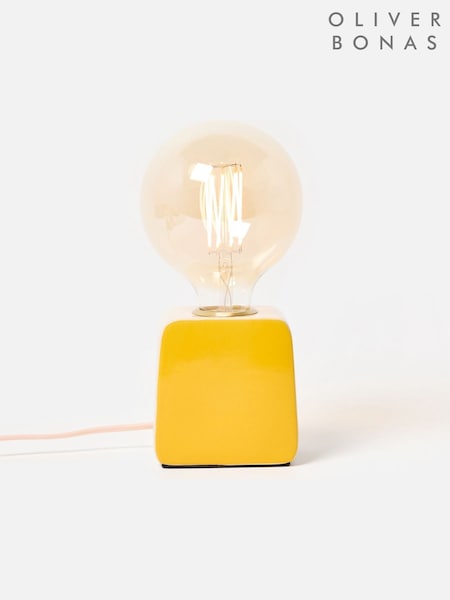Oliver Bonas Yellow Mina Colourblock Desk and Table Lamp (W48924) | £45