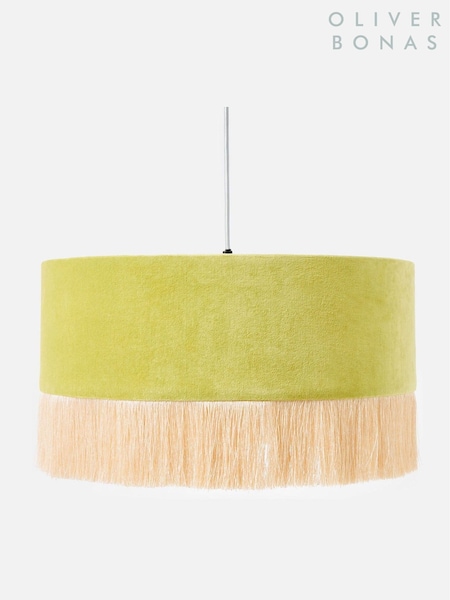 Oliver Bonas Green Ero Drum Pendant Lampshade (W48927) | £65