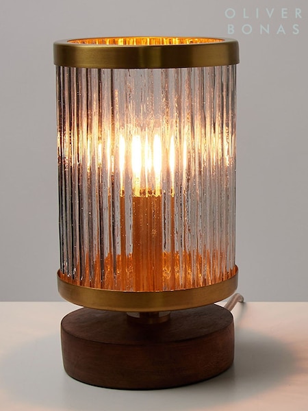 Oliver Bonas Brass Vaso Metal & Glass Desk & Table Lamp (W48933) | £55