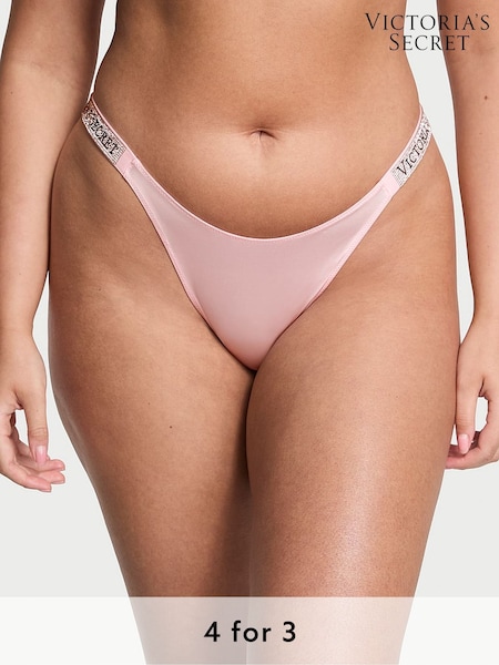 Victoria's Secret Angel Pink Brazilian Shine Strap Knickers (W49051) | £20