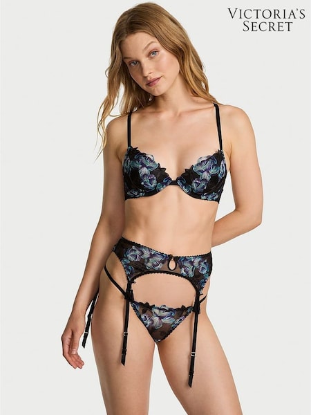 Victoria's Secret Electric Blue Orchid Embroidery Garter Belt (W49059) | £35