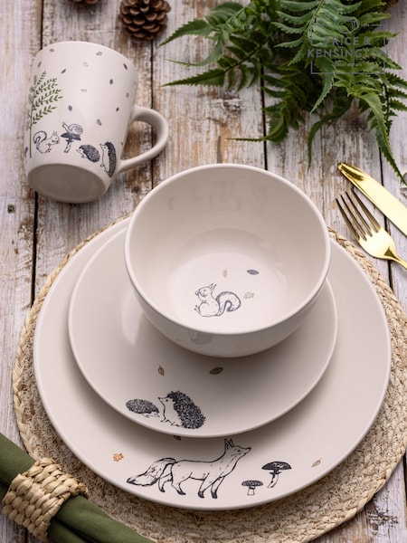 Price & Kensington. 16 Piece Cream Woodland Dinner Set (W49075) | £96