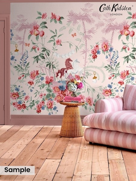 Cath Kidston Pink A4 Mural Colourful Life Sample (W49144) | £1