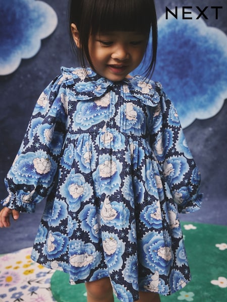 Cath Kidston Blue Clouds Moomins Collar Dress (3mths-8yrs) (W49153) | £25 - £31