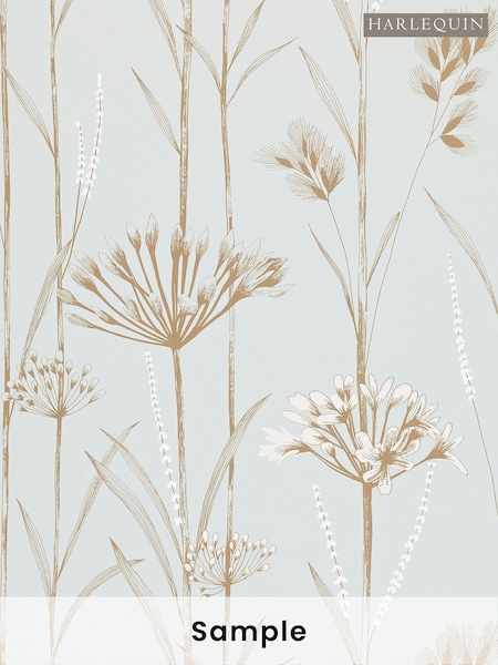 Harlequin Seafoam Gold Gardinium Idyllic A4 Wallpaper Samples (W49238) | £1