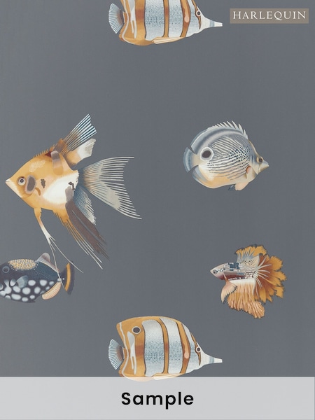 Harlequin Amber Slate Kamanu Idyllic A4 Wallpaper Sample (W49250) | £1