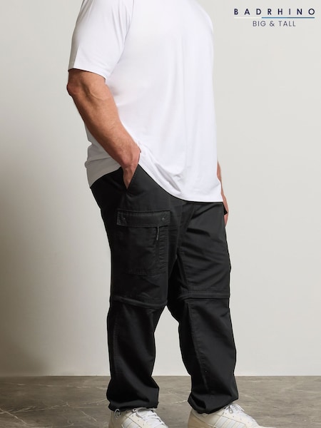 BadRhino Big & Tall Black 100% Cotton Walking Trousers (W49535) | £55