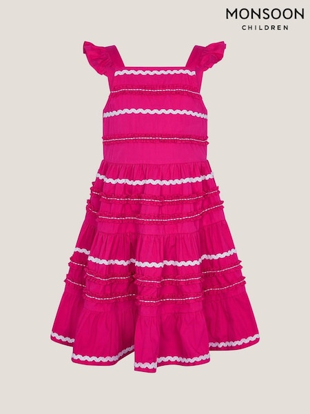 Monsoon Pink Frilly Ric Rac Sundress (W49650) | £32 - £37