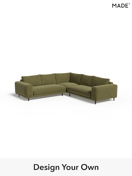 Matt Velvet Easy Clean/Fern Green Odin By Made (W49750) | £2,499
