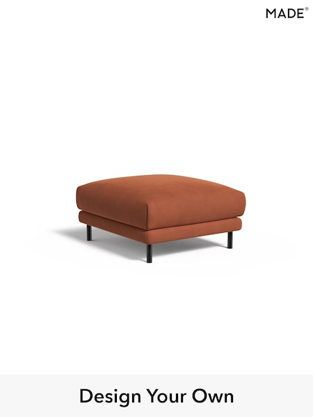 Matt Velvet Easy Clean/Burnt Orange Odin By Made (W49752) | £350