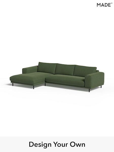 Matt Velvet Easy Clean/Grass Green Odin By Made (W49754) | £1,799