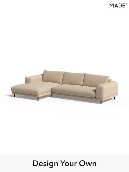 Soft Touch Boucle/Natural Linen Odin By Made (W49771) | £1,799