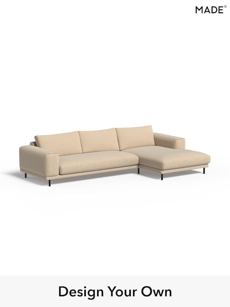 Soft Touch Boucle/Natural Linen Odin By Made (W49771) | £1,799