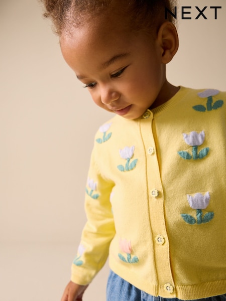 Yellow Tulip Cardigan (3mths-10yrs) (W49785) | £13 - £16