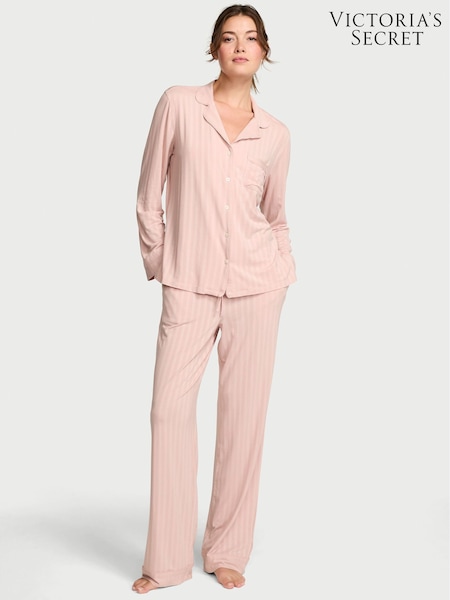 Victoria's Secret Bare All Pink Modal Long Pyjamas Set (W49839) | £59