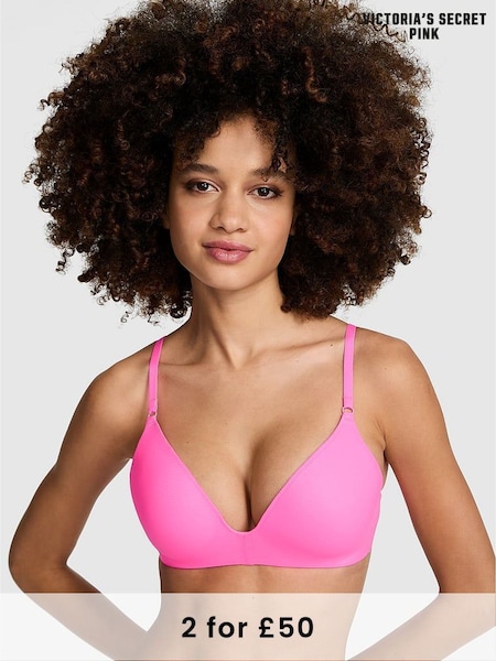 Victoria's Secret PINK Radiant Rose Pink Non Wired Push Up Bra (W49973) | £29