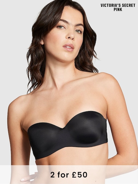 Victoria's Secret PINK Pure Black Lightly Lined Strapless Multiway Bra (W50054) | £29