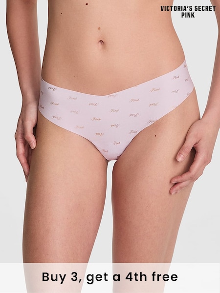 Victoria's Secret PINK Purple Whisper Thong No Show Knickers (W50056) | £9