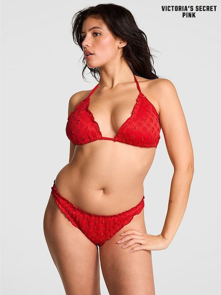 Victoria's Secret PINK Bandana Red Triangle Bikini Top (W50095) | £34