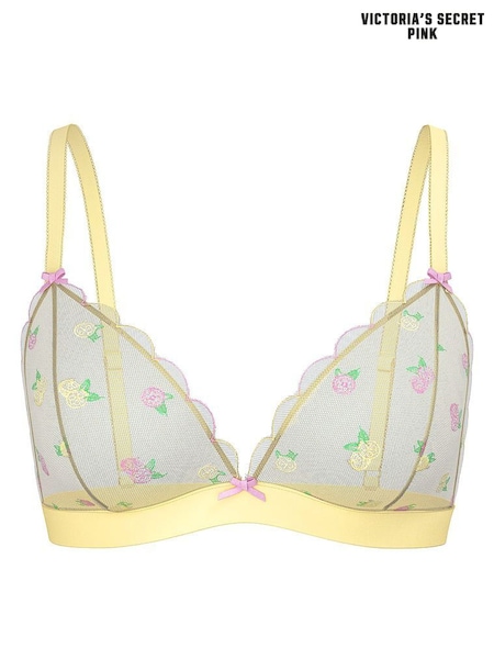 Victoria's Secret PINK Lemon Yellow Bralette Lace Bralette (W50144) | £35