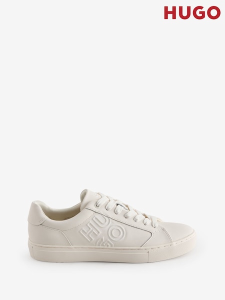 HUGO White Morrie Tenn Trainers (W50309) | £139