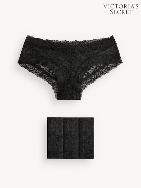 Victoria's Secret Black Cheeky 4 Pack Knickers (W50343) | £20