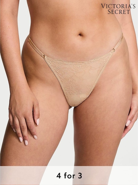 Victoria's Secret Praline Nude G String Lace Knickers (W50472) | £14