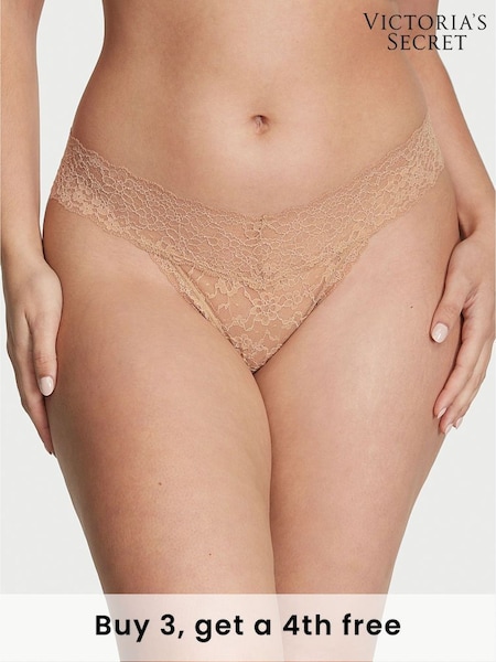 Victoria's Secret Praline Nude Thong Knickers (W50537) | £9