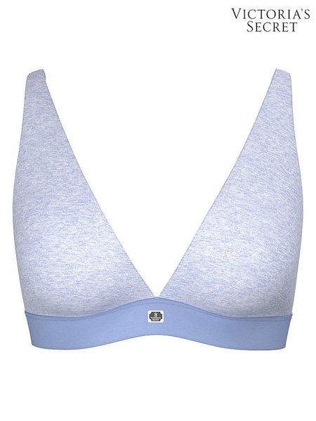 Victoria's Secret Heather Cornflower Blue Bralette Cotton Logo (W50553) | £35