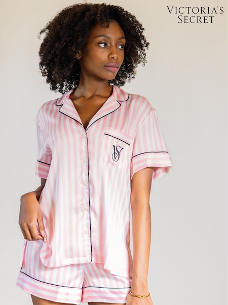 Victoria's Secret Pink Iconic Stripe London Satin Pyjamas (W50570) | £65