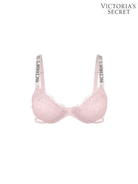 Victoria's Secret Angel Pink Lightly Lined Demi Shine Strap Lace Bra (W50653) | £0