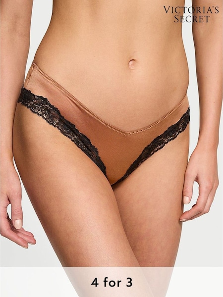 Victoria's Secret Caramel Nude Lace Trim Knickers (W50737) | £14