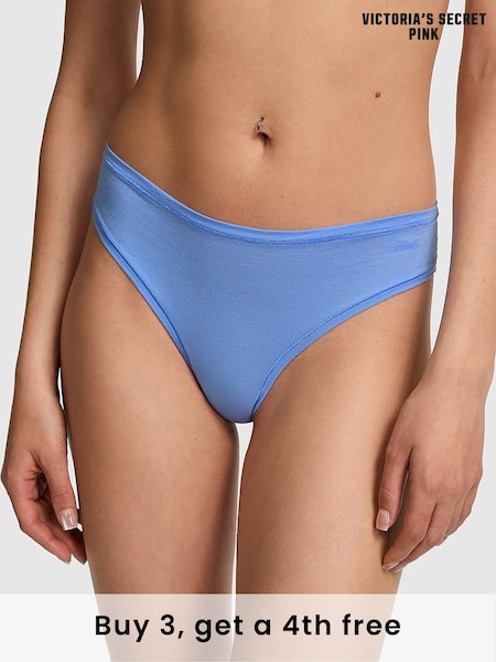 Victoria's Secret PINK Seascape Blue Cheeky Cotton Knickers (W50738) | £9