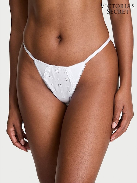 Victoria's Secret White G-String Eyelet Knickers (W50773) | £9