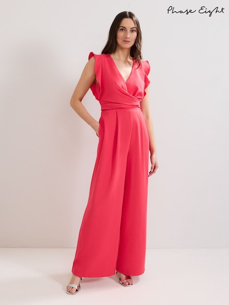 Phase Eight Pink Ayla Ruffle Jumpsuit (W50901) | £139