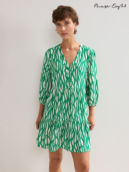 Phase Eight Green Penele Mini Dress (W50909) | £89