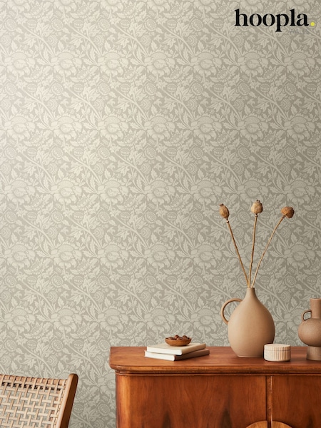 Hoopla Walls Stone Damask Trail 10M Wallpaper (W51215) | £35
