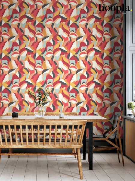 Hoopla Walls Spice Mix Leafy Patchwork 10M Wallpaper (W51229) | £40