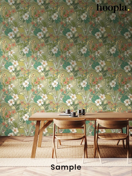 Hoopla Walls Olive and Citrus Oasis 10M Wallpaper (W51244) | £45